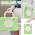 thumbnail image 6 of For iPad Mini 7th/6th Generation 8.3 inch 2024/2021 Case, 360 Rotatable Handle Stand, Shoulder Strap, Drop-Proof Design, Matcha Green, 6 of 7