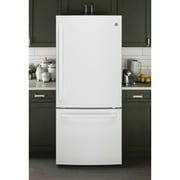 GE GDE21EGKWW 21 Cu. Ft. White Bottom Freezer Refrigerator