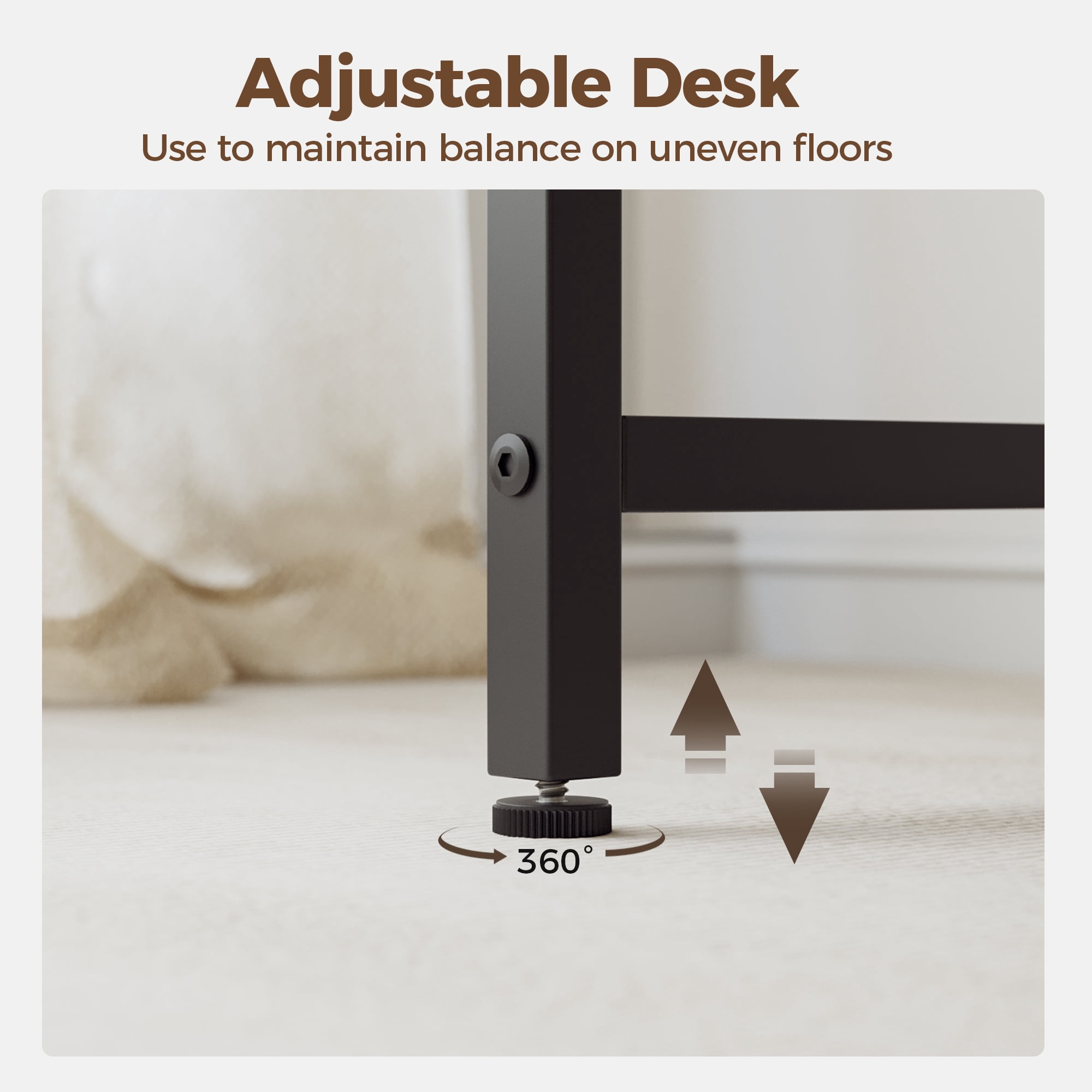 66.93 Inch L-Shaped Desk for Home Office, Corner Computer Desk for Workstations, Gaming Desk with Tower Shelf and Hooks,Rustic Brown