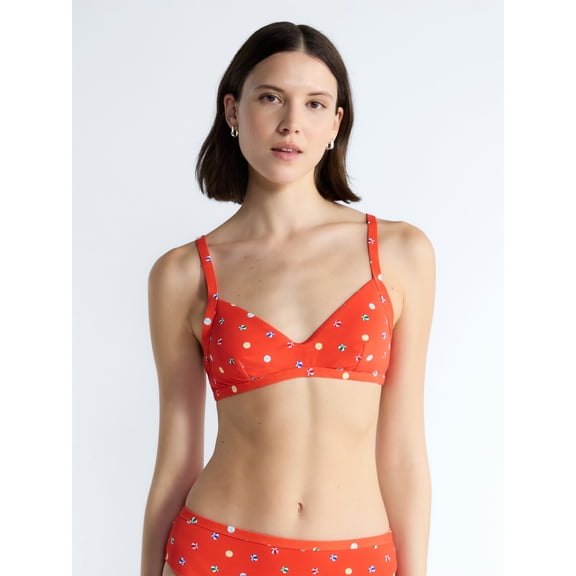 Free Assembly Women's and Women’s Plus Longline Triangle Bikini Top, Sizes XS-3X