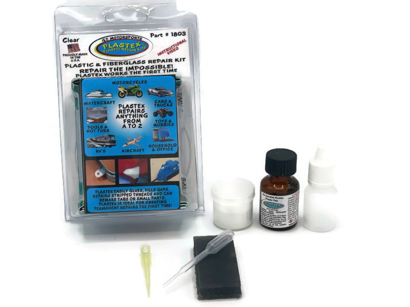 Plastex Plastic Repair Kits, Plastic Adhesive - Easily Glue, Repair or