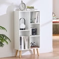 thumbnail image 3 of LELELINKY 5 Cube Storage Organizer, 38"H, Open Cube Storage Bookcase with Closed Panels for Living Room, Bedroom & Office, White, 3 of 8
