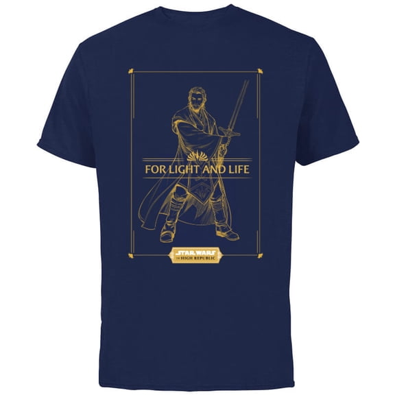 Star Wars The High Republic Stellan Gios For Light and Life - Short Sleeve Cotton T-Shirt for Adults - Customized-Navy