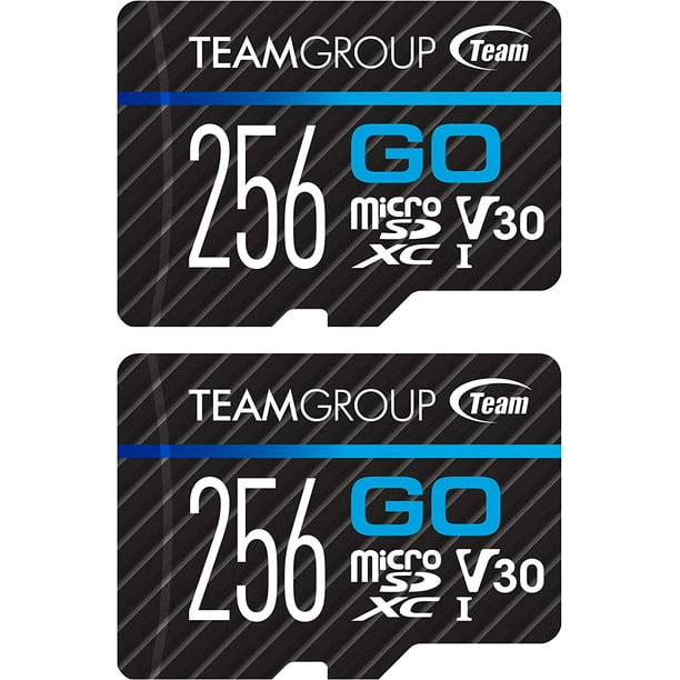GO Card 256GB -2PACK Carte Micro SD pour GoPro & Action Cameras, MicroSDXC  UHS-I U3 V30 Mémoire Flash Haute Vitesse 