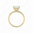 thumbnail image 2 of Cora Jewellery 2CT Hidden Halo Round Moissanite Engagement Ring For Women, 10K Yellow Gold, 2 of 5