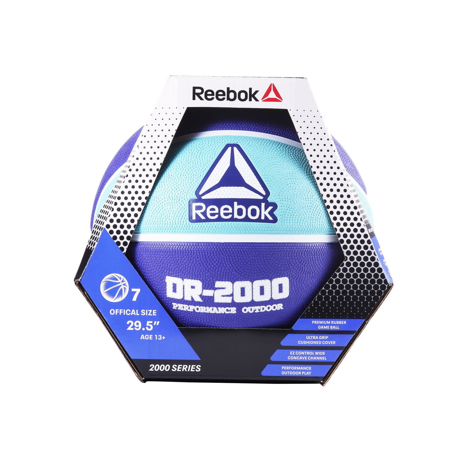 Reebok Delta DR-2000 Cushion Rubber Performance Outdoor Basketball, Size 7 (29.5 in)