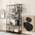 thumbnail image 4 of Costway 60.5" Bookshelf Multi-use Storage Organizer Rack w/ Metal Frame Rustic Brown, 4 of 10