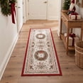 thumbnail image 2 of KUETH 2'x10' Christmas Washable Runner Rug, Non-Slip Rugs for Long Hallway, Corridor, Kitchen and Entryway, Beige, 2 of 8