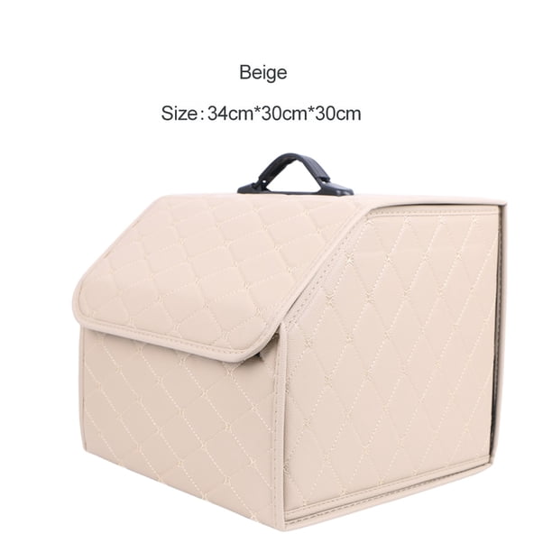 Caja organizadora para maletero de coche de gran capacidad, bolsa de almacenamiento de herramientas multiusos para coche, caja plegable de cuero para almacenamiento de emergencia Tan Jianjun unisex