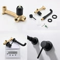 thumbnail image 7 of Wall Mount Faucet Bathroom Sink, Solid Brass Bathroom Faucets, 360 Degree Rotating Nozzle, 2-Hole Single Handle Bathroom Sink Faucets, Black, 7 of 7