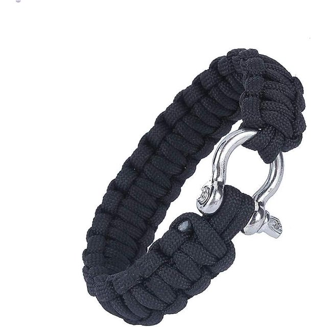 Pulsera de supervivencia al aire libre, pulsera de supervivencia duradera con hebilla tejida de acero inoxidable para navegar