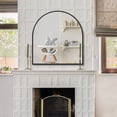 thumbnail image 4 of CONGUILIAO Arch Wall Mirror Black 32"x34" Arched Mirror Bathroom Mirror Mantel Large Vanity Mirror, 4 of 13