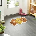 thumbnail image 4 of Cute Flower Bath Mat,Non-Slip Washable Rugs Floor Mat, Bathroom Rugs Non Slip Washable High Absorbent Easy to Clean,Entrance Bedroom Bathroom Indoor Door Carpet For Home(Orange,,16*24 in), 4 of 6