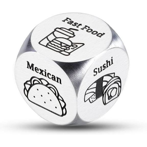 Boo Basket Stuffers for Women 10th Anniversary Tin Gifts for Couple 10 Year Anniversary Tin Gifts for Girlfriend Date Night Dice Gift for Husband Food Decision Dice for Him Her Stocking Stuffers