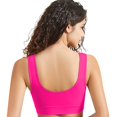 thumbnail image 5 of Bras for Women,Wirefree Seamless Sports Bra for Women Breathable Comfort Yoga Running Workout and Sleep Support,Sports Bras for Women,Hot Pink,L, 5 of 5
