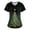 01-Dark Green, variant on Xmas Scrub Tops Women Nurse 2026 Holiday V Neck Mock Wrap Print Christmas Nurse Shirt with Pockets - 01 - Gold - XL