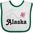 thumbnail image 3 of Inktastic Alaska Butterfly Girls Baby Bib, 3 of 4
