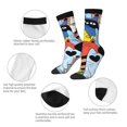 thumbnail image 4 of Fotbe Funny Cats Calcetas Largas con Estampado para Hombre y Mujer – Calcetas de Compresión Transpirables y Elásticas, Viajar y Uso Diario Talla 5-11, 4 of 6