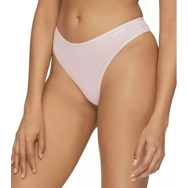 Calvin Klein PINK Form Cotton Blend Thong, US Small 