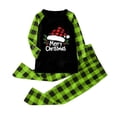 thumbnail image 2 of Odeerbi Christmas Pajamas for Family Holiday Plaid Long Sleeve Family Christmas Pajamas Matching Sets Toddler Plaid Print Tops Pants Set Two-Piece Sleepwear Xmas PJs Set Green, 2 of 4