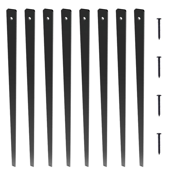 Flat Aluminum Balusters, 29.5" x 1" Hollow Deck Railing Spindles, 51 Pack with Screws, Satin Black Powder Coated Porch Baluster for Staircase