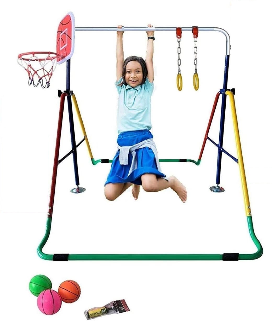 DiLiBee Kids Gymnastics Bar Jungle Training Monkey Bar Adjustable