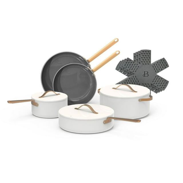 Beautiful by Drew Barrymore 12pc Ceramic Non-Stick Cookware Set