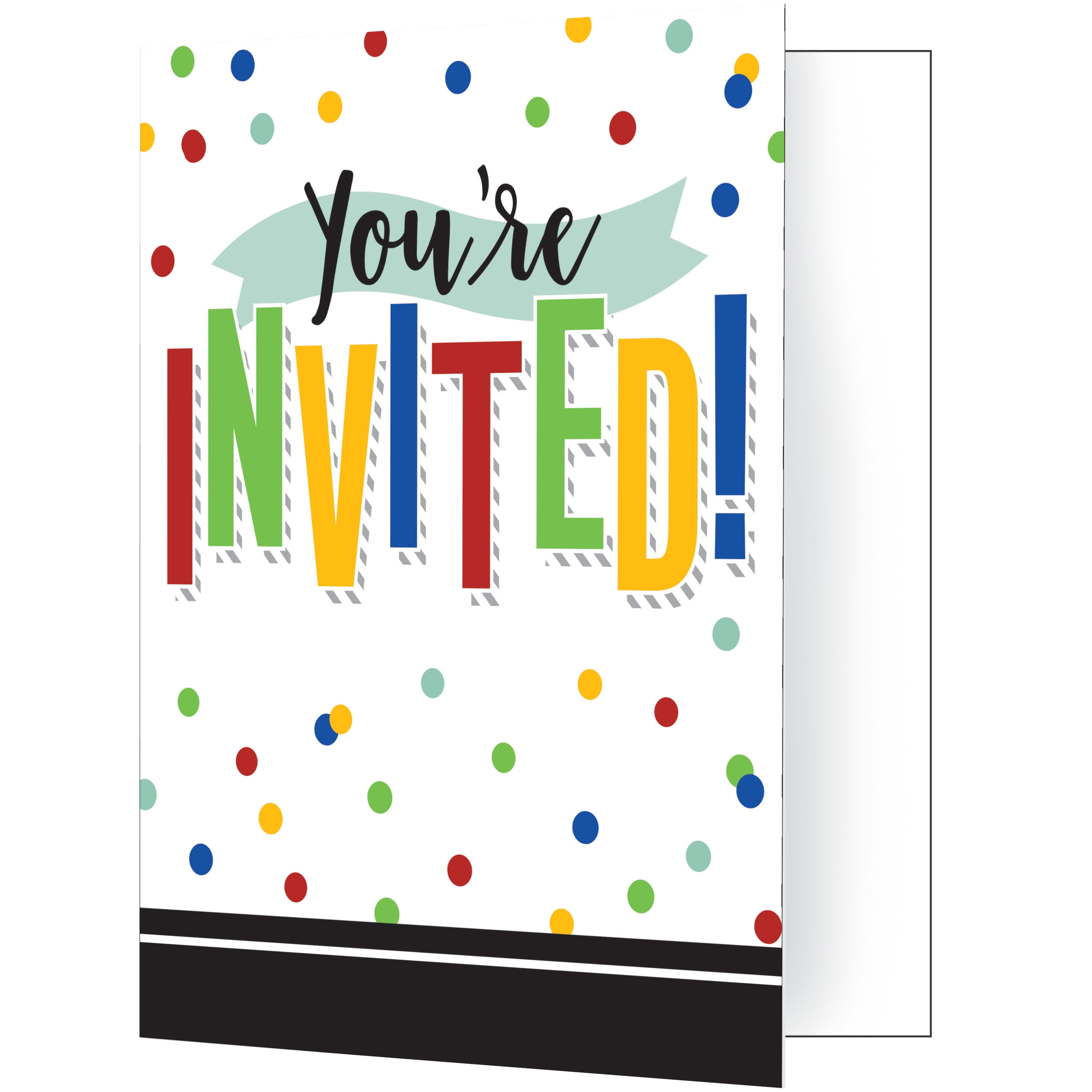 Creative Converting Colorful Graduation Printed Invitations, 4