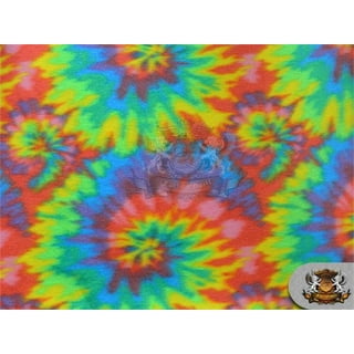 Tie Tye Dye Rainbow Gay Pride Starburst Fleece Fabric 60 wide, sold BTY