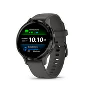 Garmin 010-02785-00 Venu 3S Health Fitness GPS Smartwatch Steel Bezel with Pebble Gray Case 41mm Bundle with Deco Screen Protector, Tech Smart USA Fitness & Wellness Suite| Official Garmin USA Dealer