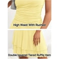 thumbnail image 4 of Women's 2024 Summer Strapless Tube Dress Sexy Off Shoulder Ruffle Tiered Flowy Mini Dresses, 4 of 7
