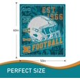 thumbnail image 2 of Football Blanket Gifts for Fans Soft Lightweight Flannel Throw Blanket for Men Women Youth Kids Football Team Color Blankets for Couch Living Room 60" X 50", 2 of 5