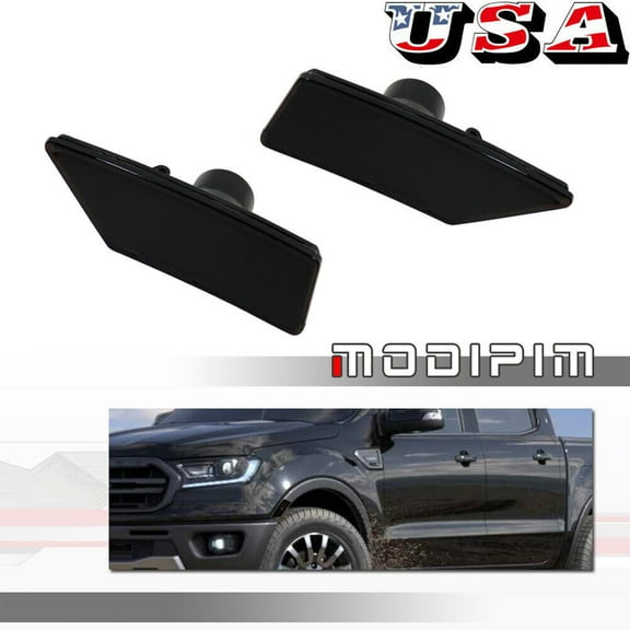 Black smoked lens front marker light housing cover suitable for 19-21 Ford Ranger-