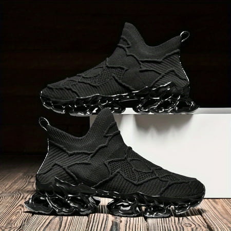 

Men s Color Block Blade Sneakers Breathable Shock Absorption Running Shoes Comfortable Non Slip Sneakers For Gym Jogging Tennis 2024 New