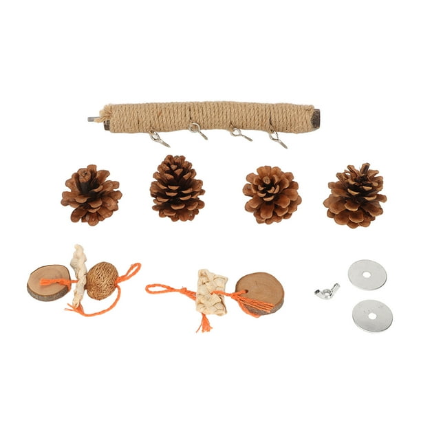Pine Cones Stand Toy, Hemp Rope Weaving Safe Stand Natural Twine For