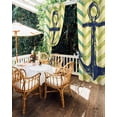 thumbnail image 5 of nqOlkjepod Outdoor Curtains for Patio Waterproof, Green Nautical Anchor Outdoor Privacy Panels Grommet, Vintage Ombre Zigzag Stripe Blackout Outside Curtains for Porch/Cabana 54"x95", 1 Panel, 5 of 8