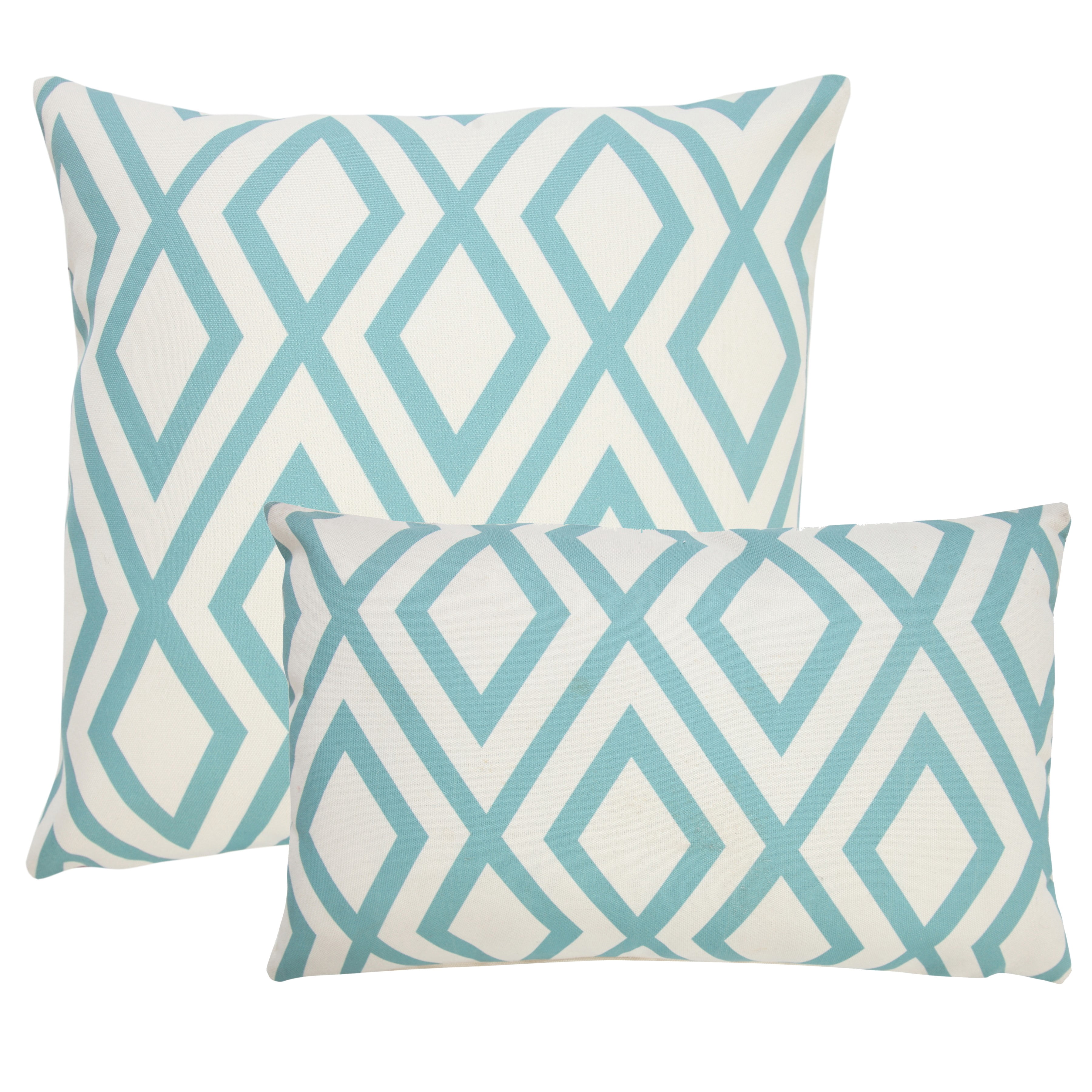 Harlow Hill Diamond Indoor/Outdoor Throw Pillow, Blue, 20" Square, Count Per Pack1