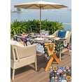 thumbnail image 4 of Outdoor Tablecloth with Umbrella Hole and Zipper, Sunflower Rectangle Table Cloth 52x70 Inch Waterproof Tablecloth, Colorful Flowers Summer Botanical Picnic Table Cover for Patio Camping, 4 of 7