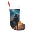 thumbnail image 2 of Rateoe Moonlit Night Sky Wolf Print Christmas Stockings,18 Inch Large Christmas Stockings Decoration Ornaments for Holiday Home Fireplace Indoors, 2 of 7