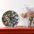 thumbnail image 2 of Fruit Leaves Print Wall Clock 10 inch Non-Ticking Easy to Read Decorative Clocks for Home Bedroom Living Room, 2 of 8
