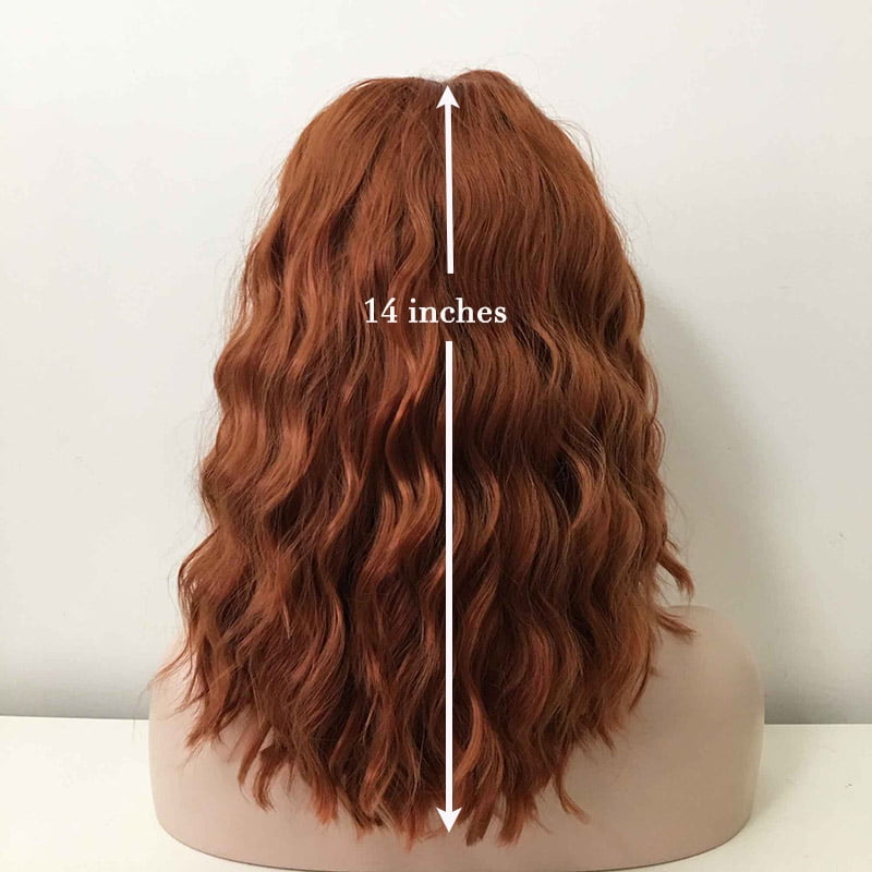 Nevermindyrhead Auburn Dark Red Wig, Short Curly Free Part Lace Front Wigs for Women, Daily, Party
