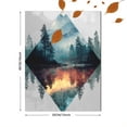 thumbnail image 3 of UXIEQU Geometric Mountain Forest Reflection Canvas Wall Art Print 15.75x11.81 Inches, 3 of 8