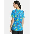 thumbnail image 3 of Dr. Seuss Women's Holiday Scrub Top with Short Sleeves, Sizes S-3XL, 3 of 5