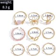 thumbnail image 2 of LAICAIW Black Knuckle Rings Set for Women Girls Vintage Stackable Midi Rings Boho Crystal Pearl Sea Wave Finger Ring Pack, 2 of 6