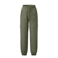 thumbnail image 5 of NOEGOEU Girls Cargo Pants Kids Convertible Waterproof Zip-Off Hiking Pants with Drawstring & Pockets (AG,13-14 Years), 5 of 5