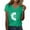 Green, variant on Plus Size Womens Clothes Womens Floral Tops Short Sleeve, Women's Sunshade Summer T Shirt Plus Size Loose Top Top Girls Short Sleeve Graphic Casual V Neck T Shirt Black, L