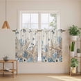 thumbnail image 2 of Blue Beige Coastal Kitchen Curtains 54 Inch Length, Beach Starfish Summer Eucalyptus Rustic Tiers Curtains for Bathroom Bedroom Cafe, Light Filtering Small Window Treatment Drapes 2 Panels 42"Wx54"L, 2 of 8