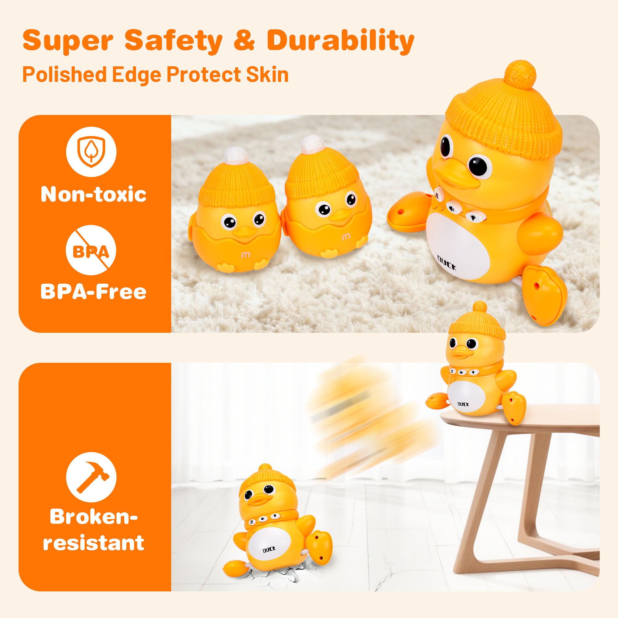 PayUSD Musical Dancing Toy Set with Mama and Babys Tummy Time Toys, Crawling and Interaction Modes 1 Year Old Girl Boy Baby Xmas Easter Gifts