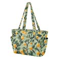 thumbnail image 2 of FORMRS Tote Bag for Women Quilted Large Capacity Travel Work Carry On Shoulder Handbag, Orange Tree, 2 of 7