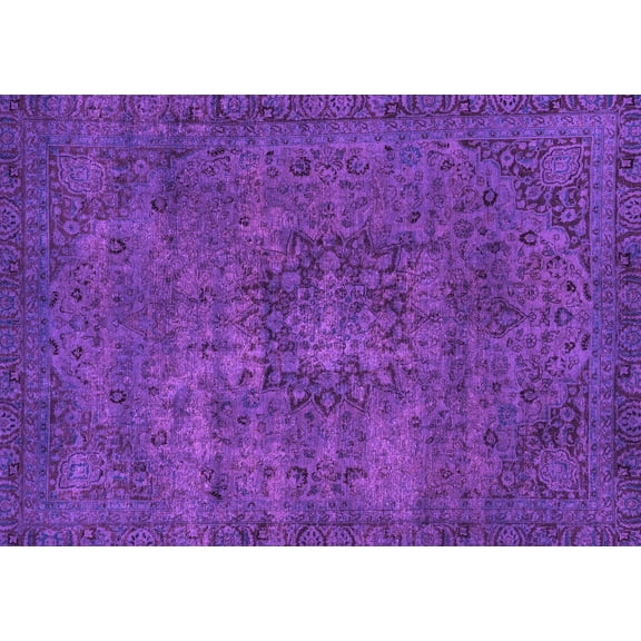 Ahgly Company Indoor Rectangle Persian Purple Bohemian Area Rugs, 5' x 7'